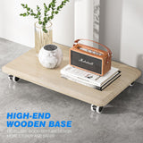 Rfiver Rolling TV Stand for 32 to 70 Inch TVs, Modern Portable Corner TV Stand with Upgraded Wheels, 9 Levels of Height & ±30° Swivel Adjustable Mobile TV Stand for Bedroom, Corner, Small Dorm, White Rfiver