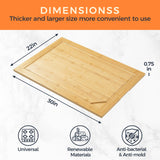 Stove Top Cover Board, Noodle Board Stove Cover, 30"L x 22"W x 0.75"Th Cutting Board, Wooden Stovetop Cover Cutting Board With Juice Grooves and Fun Memories