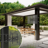 ZeboZap ZZTVA2044 NO Drill Full Motion Outdoor TV Mount | Gazebo TV Mount | Patio TV Mount | Pergola TV Mount | Square Post TV Mount | Stainless Steel Screws | Weatherproof | Holds 80lbs | Black CondoMounts