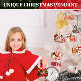 80 Pcs 4.3" x 2.8" Christmas Sublimation Ornament Blanks Double Sided Blank Heat Transfer Pendant Sublimation Christmas Ornaments MDF Board Personalized Sublimation Hanging Ornaments with Rope for DIY Zhehao