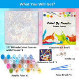 Artunion Framed Paint by Numbers Kit for Adults Beginners & Kids Ages 8-12,Wolf Head Paint by Number with Frame,Acrylic Paint by Numbers Kit on Canvas 10 * 10 Inch Without Easel Artunion