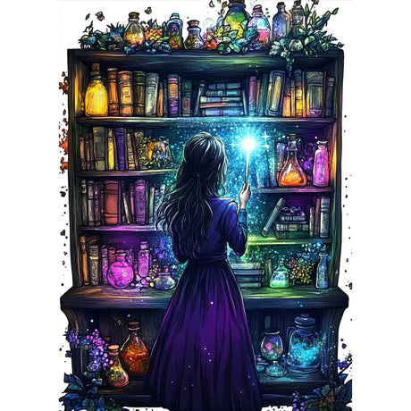 MAXBYE Magic Book Diamond Paintings Kits for Adults, 5D DIY Diamond Art Kits, Full Drill Diamond Dots Paintings with Diamonds Gem Art, Diamond Paintings Kit for Home Décor Items, 12x16in MAXBYE