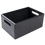 Creative Deco Large Black Wooden Crate Nesting Crate Handles | 11.8 x 7.87 x 5.51 in | Large Display Storage Box Multi-Craft Caddy Nesting Crate | Natural Wood Rustic Plain | Country Decor Creative Deco