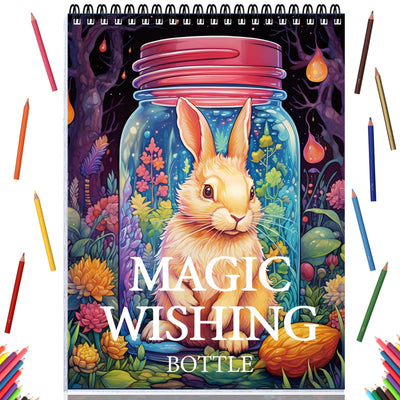 Coloring Book for Adults Relaxation, Spiral Bound Adult Coloring Book for Women Page One Sided Design Gifts Arts and Crafts for Women to Relax, Anxiety and Depression 30 Colorful Coloring Pages of Magic Wishing