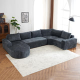 Merax 141.7" Modular Sponge Sofa Cloud Sectional Couch,5 Seater Oversized U-Shaped with Deep Seat for Living Room Merax