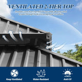 COVERONICS 11FT x 13FT Outdoor Cedar Wooden Gazebo - Patio Wood Frame Gazebo with Galvanized Steel Hardtop, Heavy-Duty Hardtop Gazebo for Garden, Poolside, Deck, Backyard COVERONICS