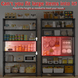 REIBII 6 Tier Wire Shelving,1800LBS Storage Shelves Metal Shelves for Storage Rack,75''H Adjustable Garage Shelving Heavy Duty Shelving Units Pantry Shelf Kitchen,75''HX35.5''WX18''D REIBII