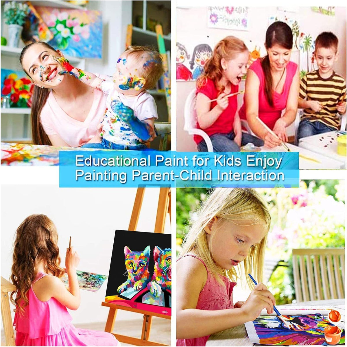 Maomaomi Paint by Numbers DIY Acrylic Painting Kit for Kids & Adults Beginner – 16" Wx20 L Color Horse Head Pattern Maomaomi