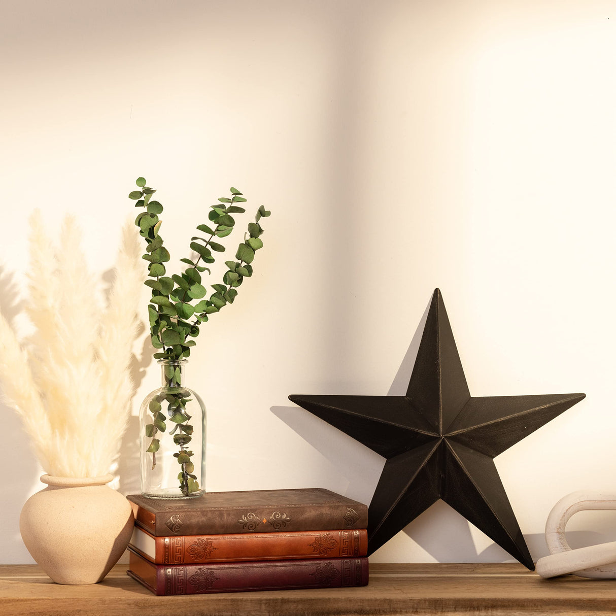 Hearthside Collection The CWI Gifts Metal Barn Star - 12" Galvanized Hanging Star - Farmhouse Wall Decor - Black - 1, 12 X 12 X 2 Hearthside Collection