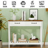 TaoHFE Farmhouse Narrow Console Table Modern Wooden,Living Room Tables Narrow Side Tables for Entryway,Entry Table with Storage Hallway SideTable with Drawers TaoHFE