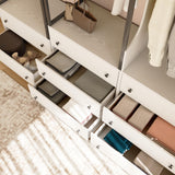 TUSY Larger Armoire Wardrobe Closet with 2 Hanging Rods & 8 Doors, 81.9" Tall Wardrobe Closet Cabinet with 6 Drawers, Modern Clothes Storage Cabinet, 81.9”H x 19.7”D x 126”W, DCCD TUSY