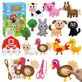 OKOOKO Animal Sewing Craft Kit, Sewing Craft Kit for Kids, DIY Crafting and Sewing Set, Art Craft Kits, Fun and Educational Craft Set, Sew Your Own Felt Animals OKOOKO