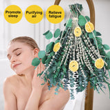 5 Kinds Mixed PCS Dried Eucalyptus & Lavender Flowers Bundle for Shower, 40 PCS 15''-17''Natural Real Fresh Preserved Eucalyptus Leaves and Lemon Shower Hanging Plants, Home Bathroom Decor, Fragrance Gifugi