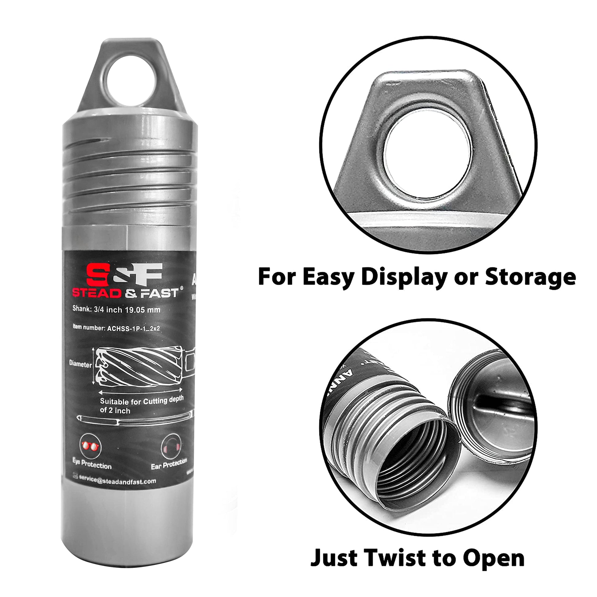 Annular Cutter 1/2" Diameter x Depth of Cut 2", Mag Drill Bits by S&F STEAD & FAST - WoodArtSupply