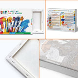 JOOZ Paint by Numbers Kit for Adults with Frame, Eiffel Tower Paint by Number with Easel, DIY Rose Woman Oil Painting by Numbers with Red Umbrella, Adult Paint by Number Kits for Wall Decor 8x12 Inch JOOZ