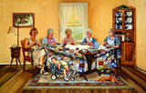 SUNSOUT INC - The Gossip Party - 1000 pc Jigsaw Puzzle by Artist: Les Ray - Finished Size 19" x 30" - MPN# 25202 SunsOut