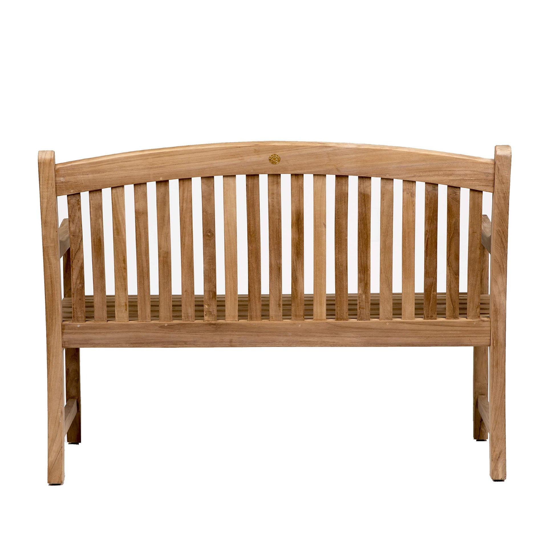 Amazonia Newcastle Patio Made of Real Ideal for Outdoors and Indoors, 48L x 18W x 35H, Light Brown, Natural Teak Bench - WoodArtSupply