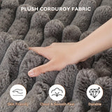 Grey Cloud Sectional Couch with L-Shape Chaise,Modern Modular Sofa with Deep Seat, Upholstered Couches with Left Facing Chaise for Living Room Bedroom, No Assembly Required, Plush Corduroy SIMTONAL