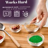 Osnell USA Ingredient Bowls for Prep, 4 oz Small Glass Bowls, Microwave and Dishwasher Safe - Glass Ramekins Mise en Place Bowls Pack of 6 Osnell USA