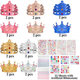 Okllen 31 Pcs Foam Princess Tiaras and Crowns Set for Kids, Making Your Own Tiaras and Crowns with Diamond Sticker for Kids' Party Supplies Okllen
