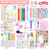 2-Pack DIY Journal Kit for Girls Ages 8-14 Year Old, Birthday Christmas Gifts for Teen Girls, 70+ Pcs Art & Crafts, Scrapbook & Diary Supplies Toy Set Trendy Stuff for Kids ADUSRIZ