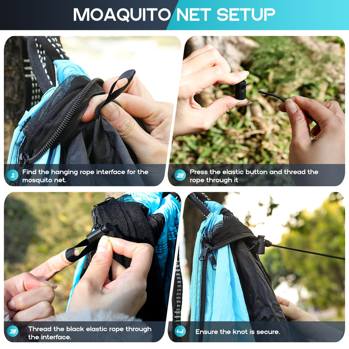 Camping Hammock Mosquito Net,Double & Single Portable Hammocks Hammocks with 2 Tree Straps,Hammock Tent for Travel Camping,Camping Accessories for Indoor Outdoor Hiking Backpacking Backyard Beach HGYI
