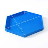 Becko US Stackable Puzzle Sorting Trays Jigsaw Puzzle Sorters with Lid Puzzle Accessory for Puzzles Up to 1500 Pieces, 8 Hexagonal Trays in White & Blue Becko US