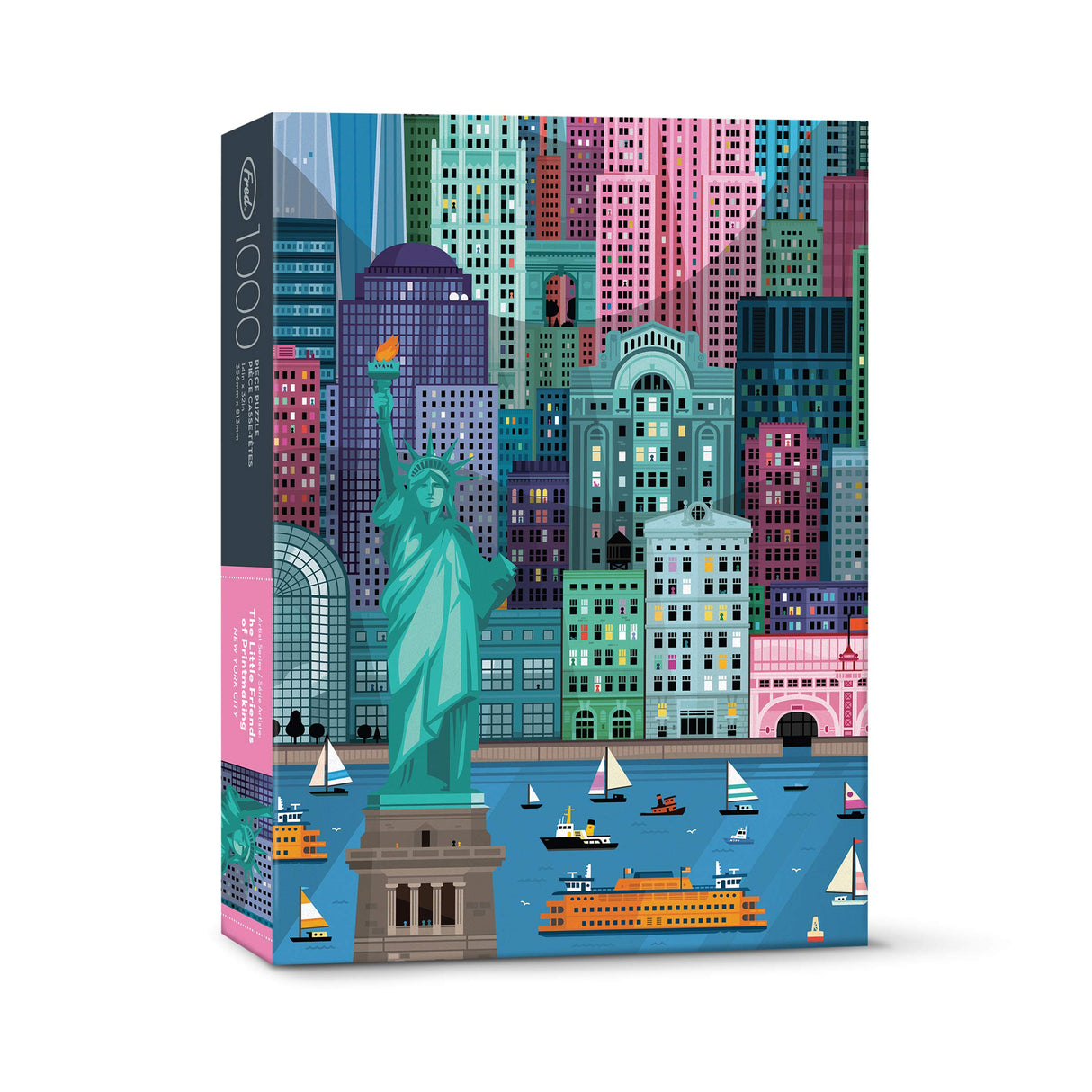 Genuine Fred NEW YORK by Little Friends of Printmaking, 1000 piece puzzle Sur La Table