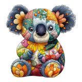 Wooden Puzzles for Adults, Wooden Jigsaw Puzzles for Adults Kids, Patchwork Koala Unique Shaped Wood Puzzles Adult, Creative Birthday Gifts for Friends Family Game (13.4 * 12.8in 280pcs) Lovpippi