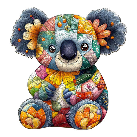 Wooden Puzzles for Adults, Wooden Jigsaw Puzzles for Adults Kids, Patchwork Koala Unique Shaped Wood Puzzles Adult, Creative Birthday Gifts for Friends Family Game (13.4 * 12.8in 280pcs) Lovpippi