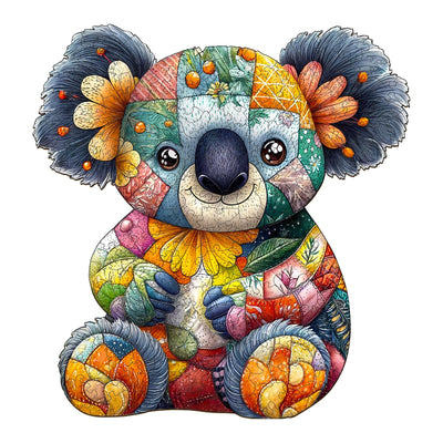 Wooden Puzzles for Adults, Wooden Jigsaw Puzzles for Adults Kids, Patchwork Koala Unique Shaped Wood Puzzles Adult, Creative Birthday Gifts for Friends Family Game (13.4 * 12.8in 280pcs)