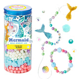 Creativity for Kids Mermaid Bead Jewelry Jar: Create 40+ Friendship Bracelets for Girls, DIY Girls Beads Jewelry Making Kit, Mermaid Gifts, Kids Craft for Ages 6-8+ Creativity for Kids