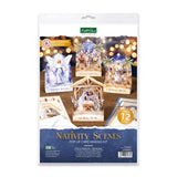 Katy Sue Nativity Scenes Pop Up Christmas Card Making Kit for Adults. Makes 12 Cards & Contains Nativity 3D Die-Cut Decoupage, Supports, Envelopes, Instructions & Foam Pads for Christmas Card Making Katy Sue