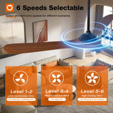 addlon Ceiling Fans with Lights, 72 inch Indoor/Outdoor Ceiling Fan with Remote Control, Reversible, 3 Wood Blades, 6 Speeds, 3CCT Dimmable, Noiseless, Large Ceiling Fan for Patio, gazebo, Farmhouse addlon