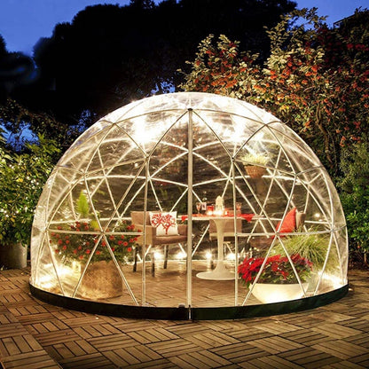 Garden Dome Bubble Tent – 12 Ft Clear Geodesic Backyard Igloo Tent – Outdoor Igloo Dome for Winter – Canopy Gazebos Greenhouse – Weather Proof Transparent Camping House for Picnic, Sunroom - WoodArtSupply