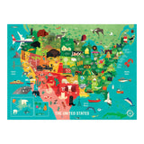 Mudpuppy 1000 Piece United States Jigsaw Puzzle for Adults and Families, USA Family Puzzle with Vibrant Illustrations of The Attributes of The 50 States Mudpuppy