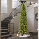Puleo International 9 Foot Pre-Lit Fraser Fir Pencil Artificial Christmas Tree with 550 UL Clear Lights, Green Puleo International