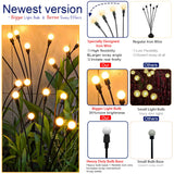 TONULAX Solar Garden Lights - New Upgraded Solar Swaying Light, Sway by Wind, Solar Outdoor Lights, Yard Patio Pathway Decoration, High Flexibility Iron Wire & Heavy Bulb Base, Warm White(2 Pack) TONULAX