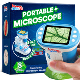 Klever Kits 2 in 1 Handheld Microscope for Kids, 1000X HD Digital Kids Microscope with 2.0'' LED Screen, Portable Pocket Handheld with Slides, 32G Card, Edu Gifts Toys for Ages 5-12 Klever Kits