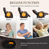 Oversized Recliner Chair Extra Wide Large Recliner for Adults 350lbs with Lumbar Support Pillow Nursery Chair Living Room (Manual, GREY-6002) HOMYEDAMIC