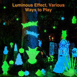 Amoybaby Glow in The Dark PLA Filament Blue, 1.75mm Luminous 3D Printer Filament, 1kg Spool (2.2lbs), Accuracy +/- 0.03 mm, Strong Glow Effect & Long Glowing Time (Glow Blue) Amoybaby