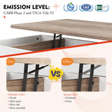 Meilocar Wood Coffee Table, Lift Top Coffee Table with Hidden Compartment, Coffee Table for Living Room Reception Room, 39.4in L, Ivory Meilocar