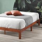 Zinus Wen Wood Platform Bed Frame - Elegant Cherry Finish, No Box Spring Needed, Easy Assembly, Queen Size Zinus