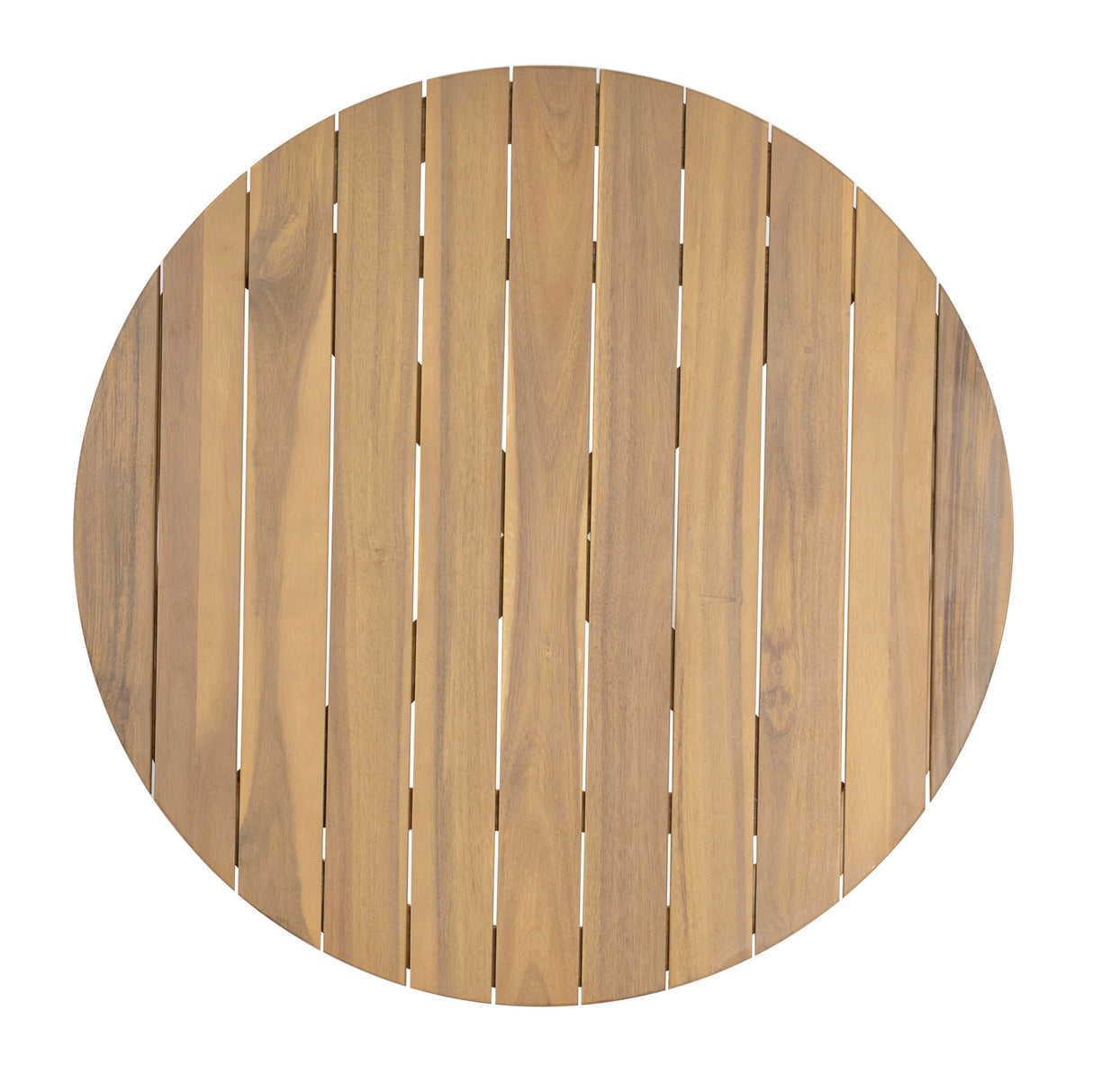 Christopher Knight Home Lalina Outdoor Coffee Table, Acacia Wood Accent Table with Slatted Panel Design, Round Patio Table for Garden Porch Balcony, Low Maintenance Outdoor Furniture, Natural Christopher Knight Home