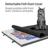 Lavievert 2-in-1 Reversible Puzzle Board with 6 Drawers & Cover Mat, Lightweight Double-Sided Felt Puzzle Plateau for Adults & Kids, Portable Jigsaw Puzzle Table for Games Up to 1500 Pieces LAVIEVERT