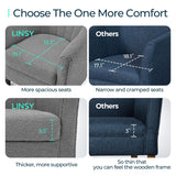 LINSY Accent Chair Ottoman Set: Chenille Barrel Chair with Foot Rest, Mid-Century Modern Small Reading Chair Upholstered Armchair with Footrest for Living Room Bedroom Study Room Office LINSY