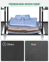 Hzuaneri 67 Inch Closet Wardrobe, Clothes Storage Organizer for Hanging Clothes with Cover, 4 Hanging rods, 9 Storage Shelves, Portable Closet for Bedroom 67 x 16.5 x 66 Inches, Starry Sky Black Hzuaneri