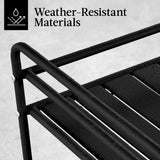 Best Choice Products Outdoor Mobile Patio Bar Cart, Home Bar Serving Cart, BBQ Side Table w/ 2 Tier Storage, Wine Rack, Lockable Wheels - Black Best Choice Products