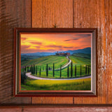 XTXGERL Paint by Numbers Kit for Adults Beginner Famous Tuscany Landscape Curved Road Italy Europe DIY Painting by Numbers on Canvas Acrylic Oil Painting for Home Decor Gifts 16"x20" XTXGERL