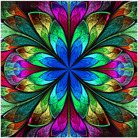 Peeua 5D Mandala Diamond Painting Kits for Adults, DIY Diamond Art Full Drill Cross Stitch Embroidery Crafts for Home Decor (14 x 14 in) (Green) (PTM) Peeua